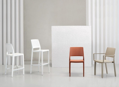Комплект пластиковых полубарных стульев Scab Design Emi Set 2 технополимер лен Фото 5