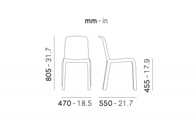 Комплект пластиковых стульев PEDRALI Snow Set 4 стеклопластик синий Фото 2