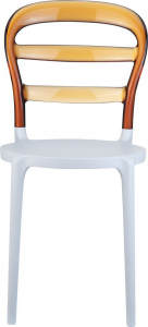 Комплект пластиковых стульев Siesta Contract Miss Bibi Set 4 стеклопластик, поликарбонат белый, янтарный Фото 11