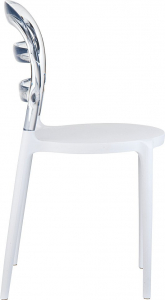 Комплект пластиковых стульев Siesta Contract Miss Bibi Set 2 стеклопластик, поликарбонат белый, прозрачный Фото 4
