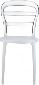 Комплект пластиковых стульев Siesta Contract Miss Bibi Set 4 стеклопластик, поликарбонат белый, прозрачный Фото 8