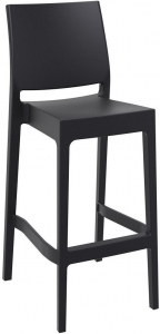 Комплект пластиковых барных стульев Siesta Contract Maya Bar 75 Set 4 стеклопластик черный Фото 5