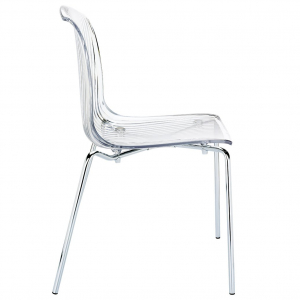 Комплект прозрачных стульев Siesta Contract Allegra Set 4 сталь, поликарбонат прозрачный Фото 5
