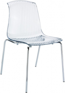 Комплект прозрачных стульев Siesta Contract Allegra Set 4 сталь, поликарбонат прозрачный Фото 8