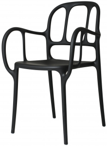 Кресло пластиковое Magis Mila полипропилен, стекловолокно черный Фото 1