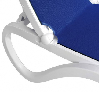Комплект пластиковых лежаков Nardi Alfa Set 4 полипропилен, текстилен белый, синий Фото 13