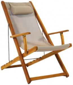 Кресло-шезлонг деревянное складное Tagliamento Mini ироко Фото 1