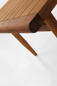 Комплект деревянной плетеной мебели Tagliamento Knob ироко, роуп, ткань Фото 15