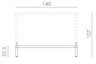 Комплект для увеличения высоты стола Nardi Kit Cube 140х80 High алюминий табак Фото 2