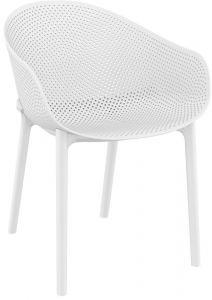 Комплект пластиковой мебели Siesta Contract Sky сталь, стеклопластик белый Фото 5