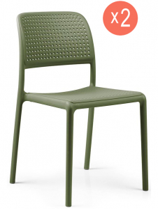Комплект пластиковых стульев Nardi Bora Bistrot Set 2 стеклопластик агава Фото 1