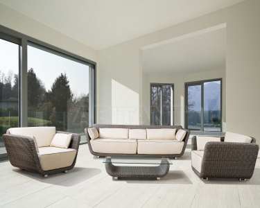 Комплект плетеной мебели 4SIS Ривьера алюминий, искусственный ротанг коричневый Фото 5