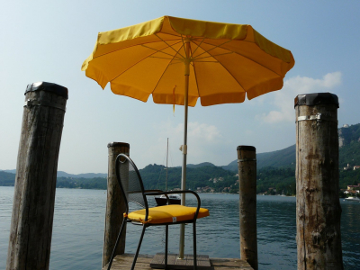 Зонт пляжный Maffei Fibrasol алюминий, полиэстер желтый Фото 1