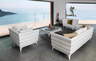 Комплект дизайнерской мебели PAD Talenti алюминий, ткань белый Фото 2