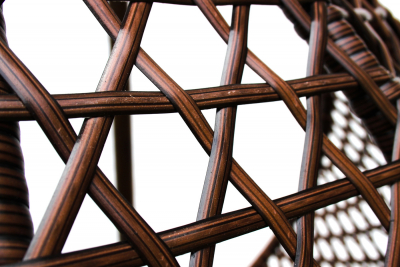 Кресло плетеное подвесное KVIMOL KM-0002 сталь, искусственный ротанг коричневый Фото 5
