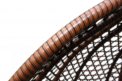 Кресло плетеное подвесное KVIMOL KM-0002 сталь, искусственный ротанг коричневый Фото 6