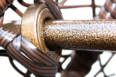 Кресло плетеное подвесное KVIMOL сталь, искусственный ротанг темно-коричневый Фото 10
