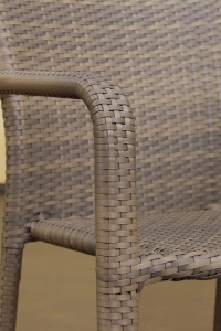 Плетеное кресло 4SIS Руджо алюминий, искусственный ротанг серо-коричневый Фото 3