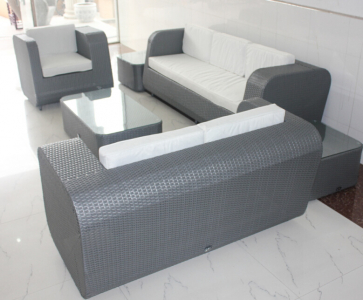 Комплект плетеной мебели KVIMOL Комплекты мебели искусственный ротанг серый, светло-бежевый Фото 2