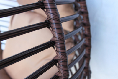 Кресло плетеное подвесное KVIMOL КМ-0021 сталь, искусственный ротанг коричневый Фото 2