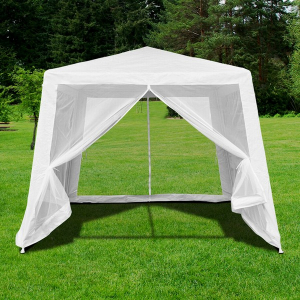 Садовый шатер Afina AFM-1035NC White (3x3/2.4x2.4) сталь, полипропиленовая ткань белый Фото 1