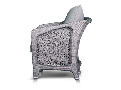 Кресло плетеное с подушками 4SIS Лабро алюминий, искусственный ротанг серый Фото 3