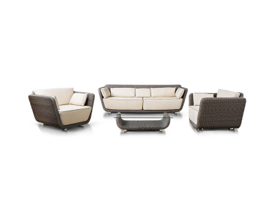 Комплект плетеной мебели 4SIS Ривьера алюминий, искусственный ротанг коричневый Фото 2