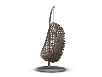 Кресло-гамак плетеное подвесное 4SIS Флоренция алюминий, искусственный ротанг темно-коричневый Фото 2