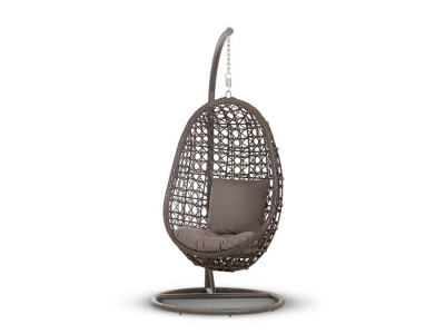 Кресло-гамак плетеное подвесное 4SIS Флоренция алюминий, искусственный ротанг темно-коричневый Фото 1