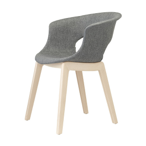 Кресло с обивкой Scab Design Natural Miss B Pop бук, поликарбонат, ткань натуральный бук, серый Фото 4