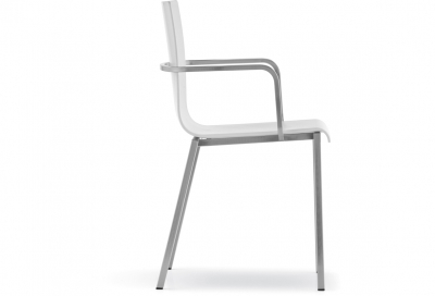 Кресло пластиковое PEDRALI Kuadra XL сталь, технополимер белый Фото 5