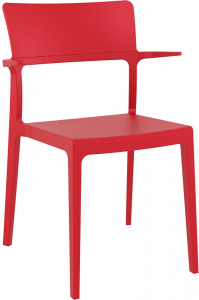 Кресло пластиковое Siesta Contract Plus стеклопластик красный Фото 1