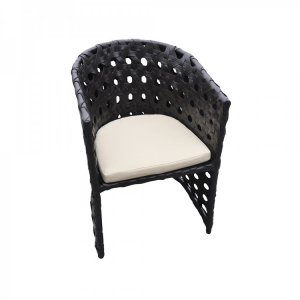 Обеденный комплект плетеной мебели KVIMOL KM-0009 алюминий, искусственный ротанг черный, бежевый Фото 5