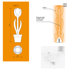 Светильник пластиковый Myyour Tulip XL IN полиэтилен белый прозрачный Фото 4
