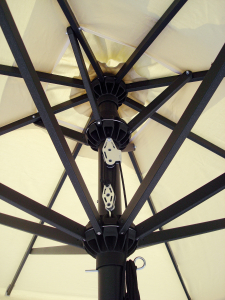 Зонт профессиональный телескопический OFV Petrarca Aluminium алюминий, акрил слоновая кость Фото 9