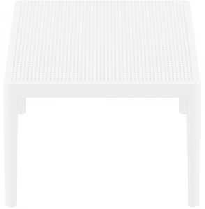 Столик пластиковый журнальный Siesta Contract Sky Lounge Table сталь, пластик белый Фото 6
