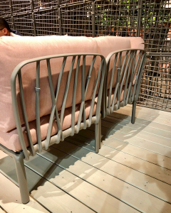 Диван пластиковый с подушками Nardi Komodo 5 стеклопластик, акрил тортора, розовый Фото 15