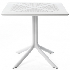 Стол пластиковый обеденный Nardi ClipX 80 стеклопластик белый Фото 5