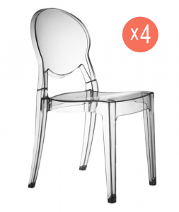 Комплект прозрачных стульев Scab Design Igloo Set 4 поликарбонат прозрачный Фото 1
