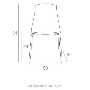 Комплект прозрачных стульев Siesta Contract Allegra Set 2 сталь, поликарбонат красный Фото 9