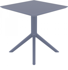 Стол пластиковый Siesta Contract Sky Table 70 сталь, пластик темно-серый Фото 5