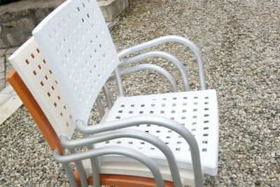 Кресло пластиковое PAPATYA Karea алюминий, стеклопластик сатинированный алюминий, темно-оранжевый Фото 6