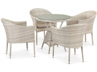 Комплект плетеной мебели T705ANT/Y350-W85 4Pcs Latte