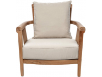 Кресло деревянное с подушками Saint Laurent