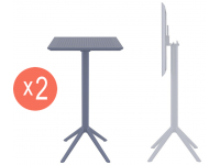 Комплект пластиковых барных складных столов Sky Folding Bar Table 60 Set 2