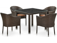 Комплект плетеной мебели T257A/Y350A-W53 4PCS Brown