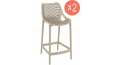 Комплект пластиковых полубарных стульев Air Bar 65 Set 2