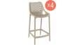 Комплект стульев пластиковых полубарных Air Bar 65 Set 4