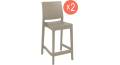 Комплект пластиковых полубарных стульев Maya Bar 65 Set 2