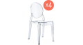 Комплект прозрачных детских стульев Baby Elizabeth Set 4